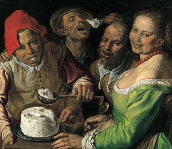 Vincenzo Campi I mangiatori di ricotta oil painting image